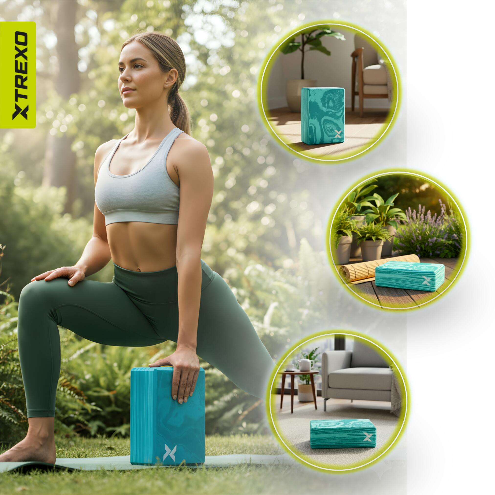XTREXO TXO-B4Z076-GN bloque de yoga 4/7