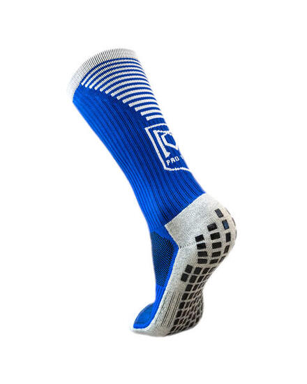 Chaussette antidérapante bleue football