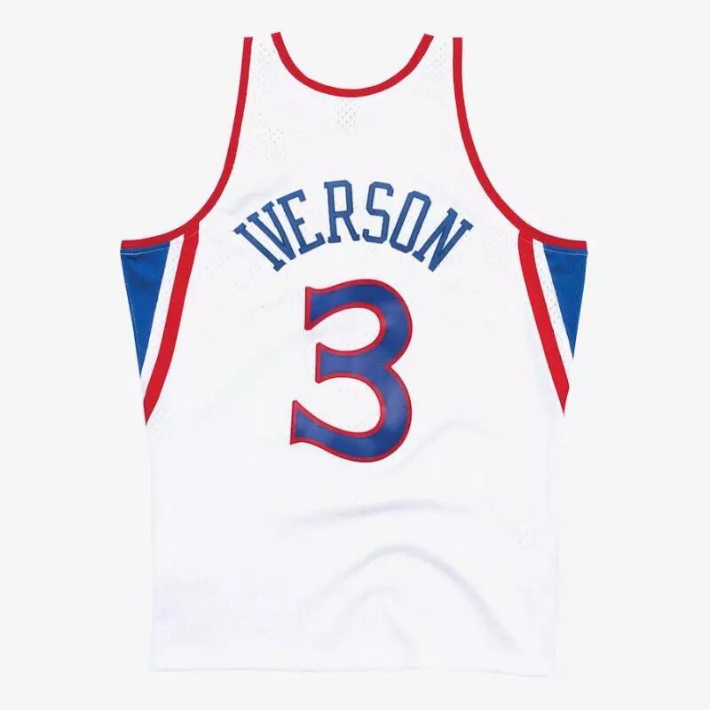 Maillot NBA Allen Iverson Philadelphie Sixers 1996-97 Home Road Mitchell & ness 2/3