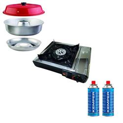 Pack OMNIA Four Nomade Compact Camping-Car Van Bateau + Réchaud à Gaz Portable