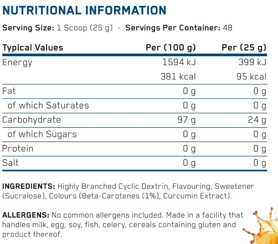 Glucides en poudre - Carb-X - Éclats d'Orange 1200g 3/3