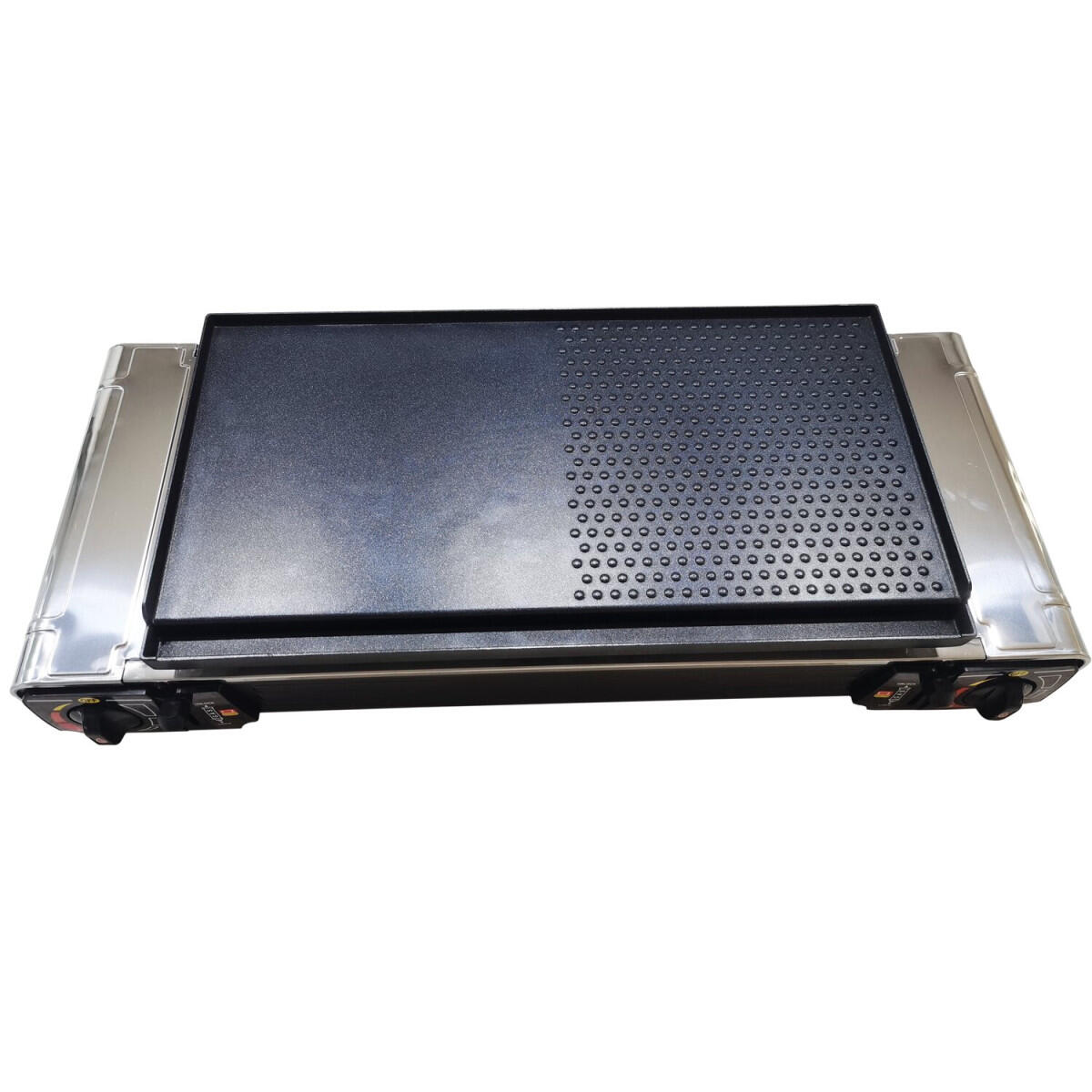 INCASA Plancha / Grill pour réchaud à gaz portable 2 feux - Camping 2/5