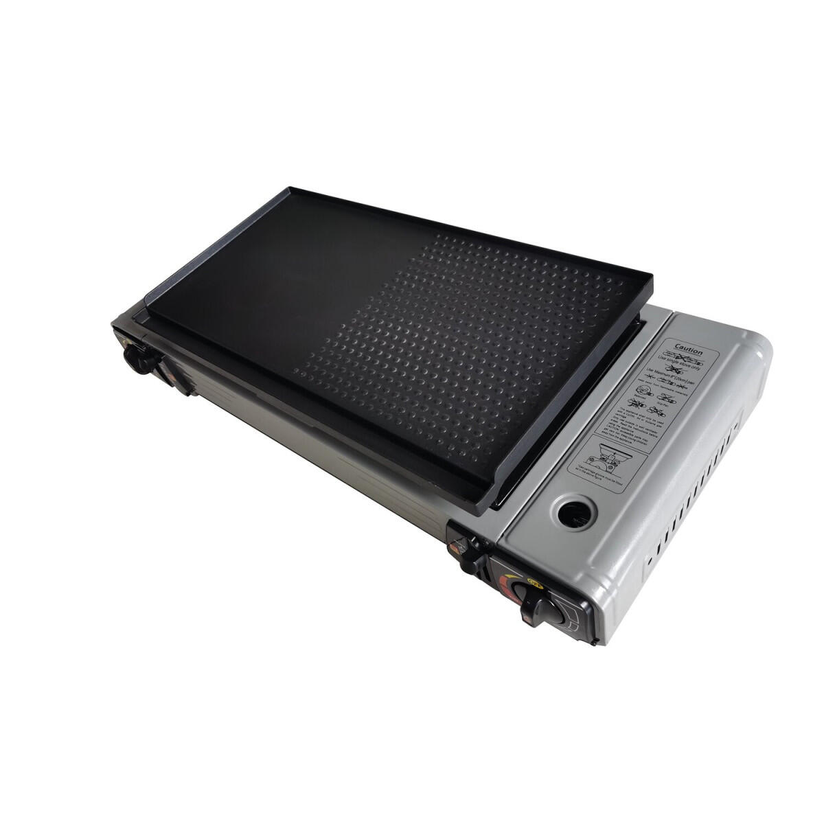 INCASA Plancha / Grill pour réchaud à gaz portable 2 feux - Camping 3/5