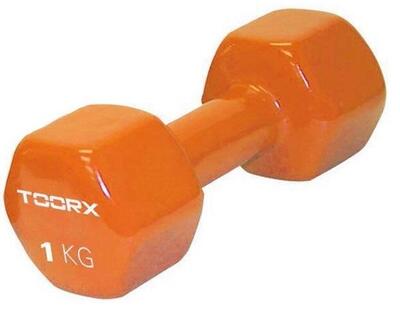 Vinyl dumbbell - per stuk - 0,5 kg geel