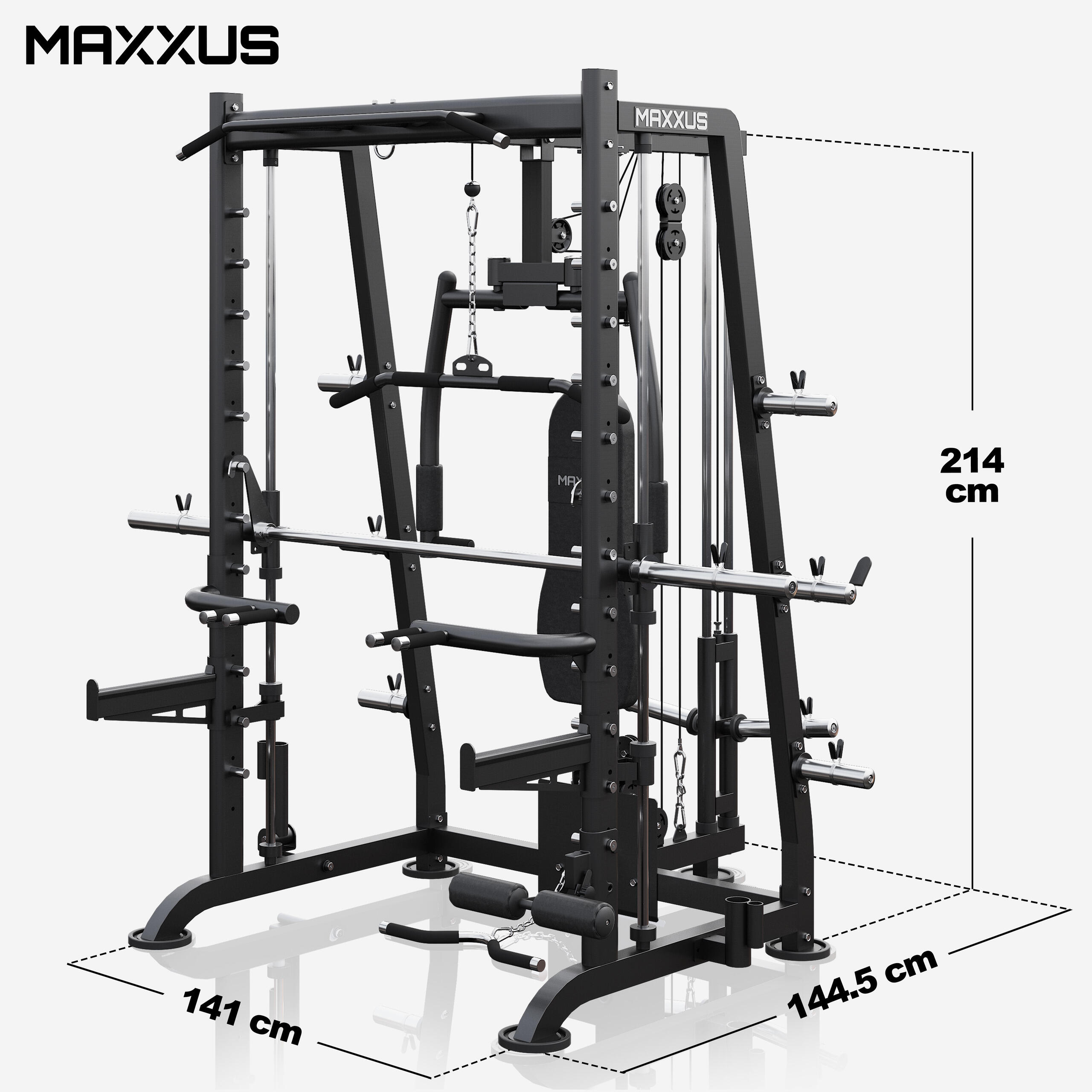 MAXXUS Multipress 8.1 reinforced steel, modular bench 300 kg