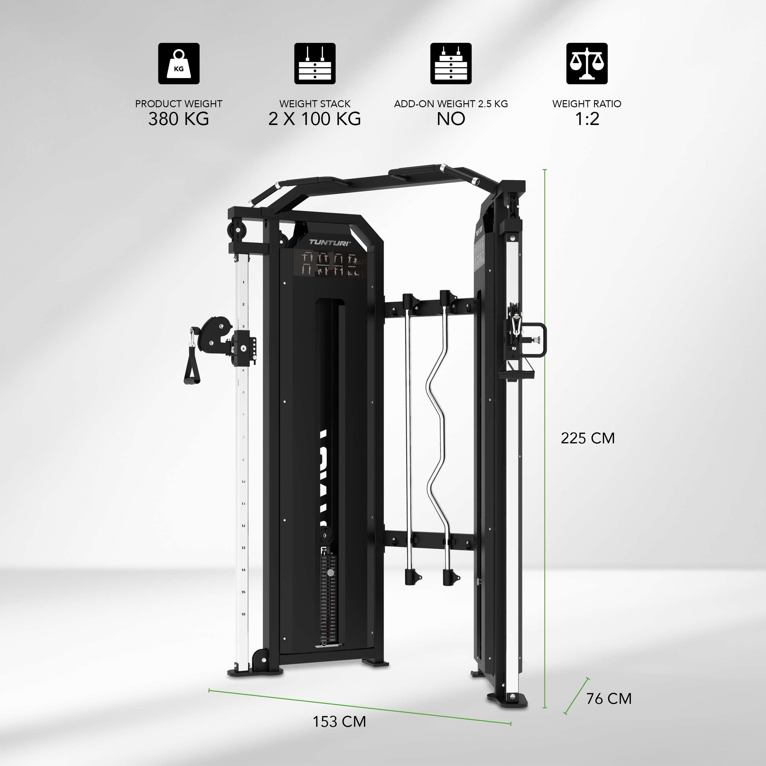 Tunturi Platinum Functional Trainer with Weight Stack 2/7