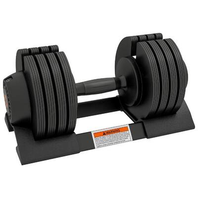 SPORTNOW Pesi Regolabili in Acciaio e ABS 7/13/18/24 kg con Base Nero
