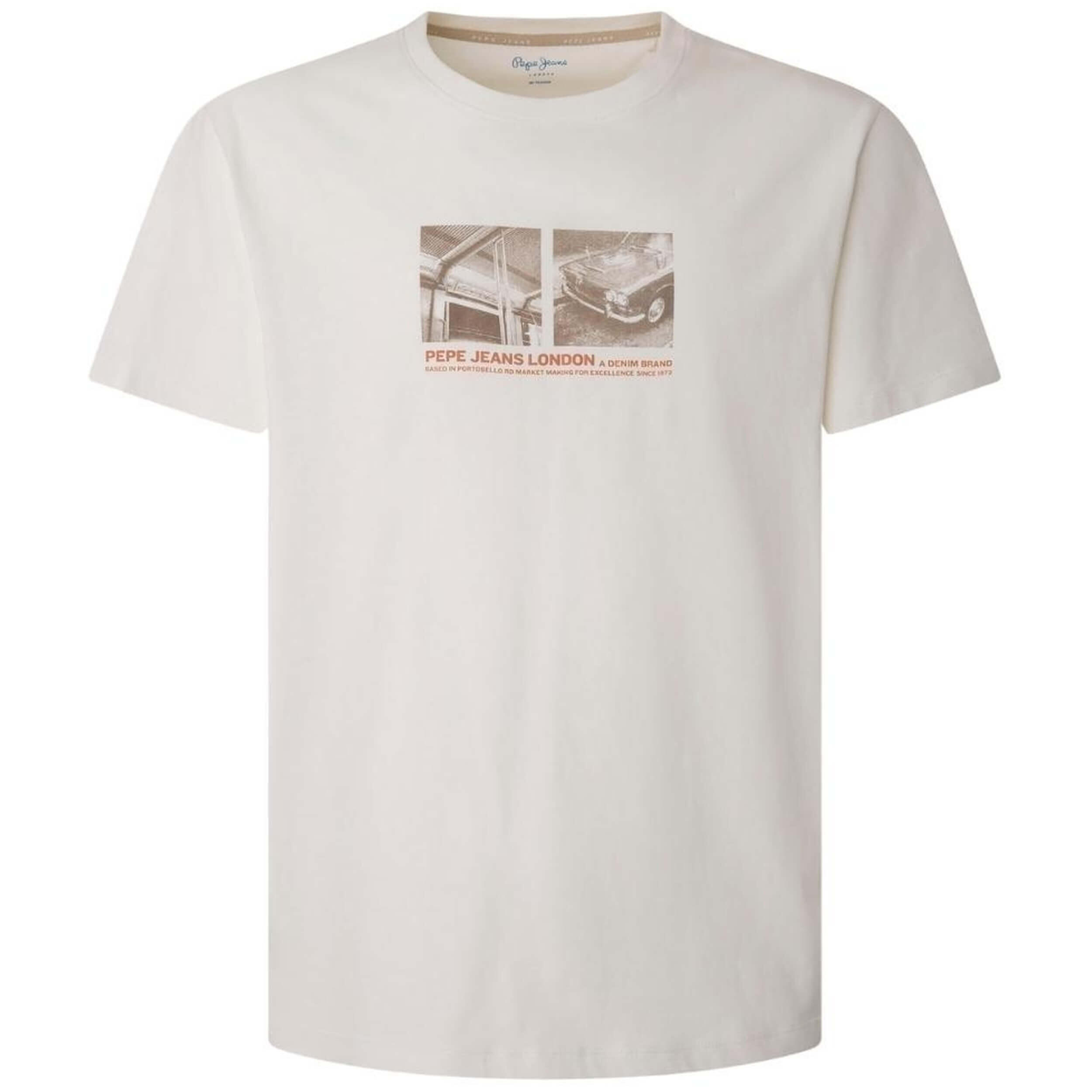 Pepe Jeans - T-shirt Pepe Jeans Modèle Pm508692-803 Pour Homme - T-shirt Manches Courtes - Blanc - Decathlon