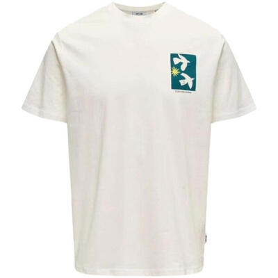 T-shirt met korte mouwen only & sons model 22032244-clouddancer voor mannen