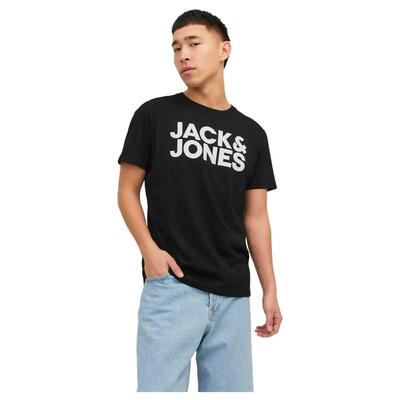 T-shirt - Casual - Uomo - Maniche corte girocollo logo - JJECORP - Nero