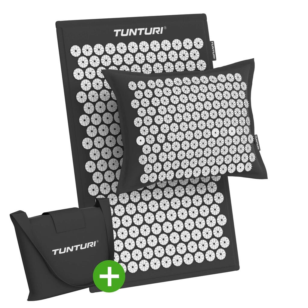 Acupressure Mat Pro with Pillow – Meditation Mat – 68x42x2 cm – Black