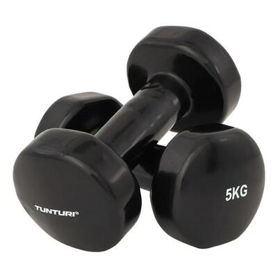 Dumbbell set - vinyl - rood