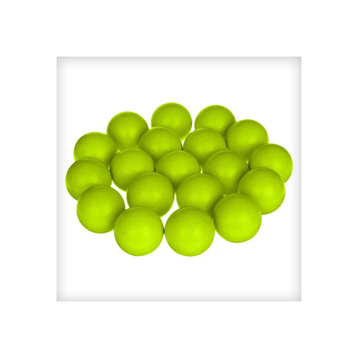 LOT DE 10 BALLES LIEGES JAUNE BABYFOOT 2/3
