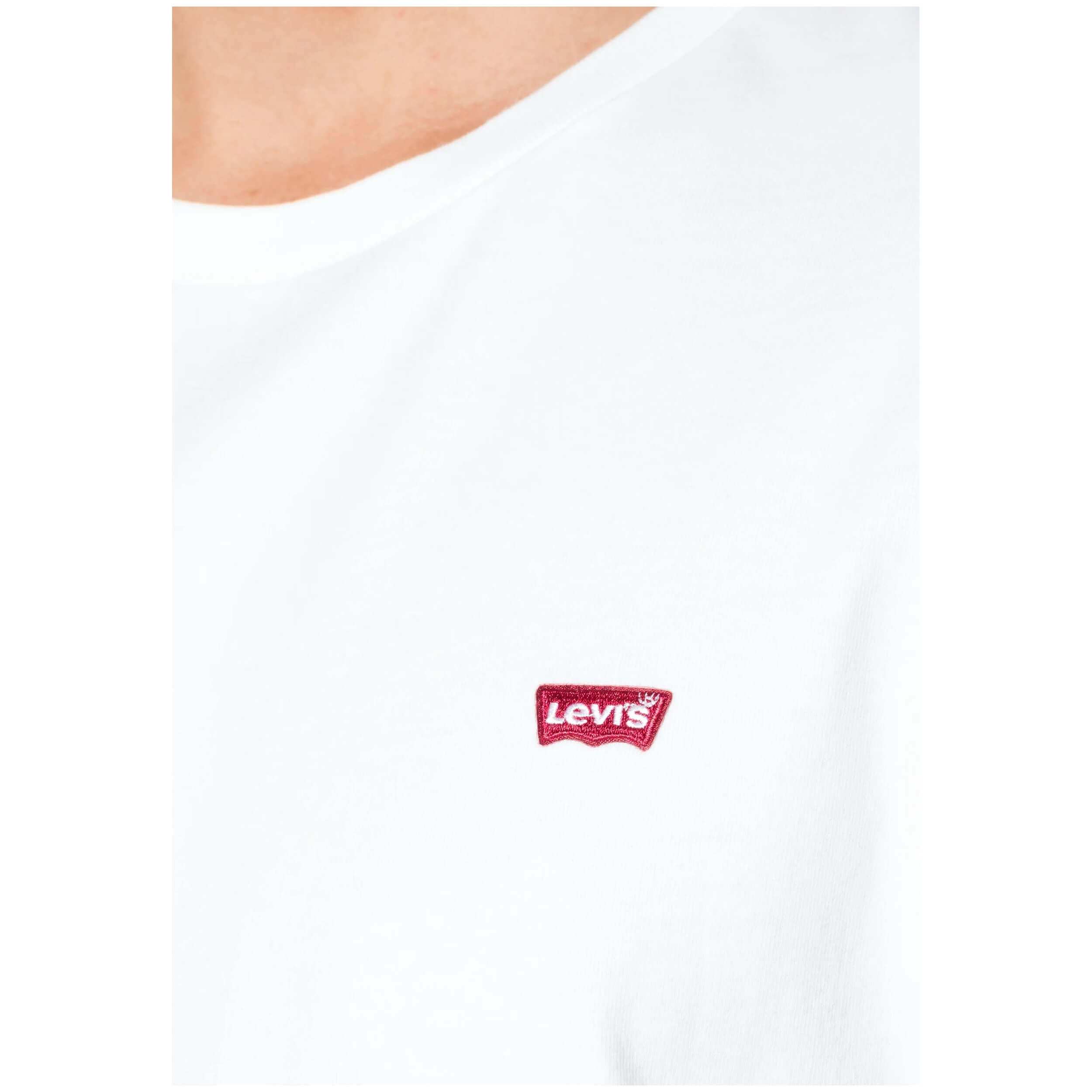 T-shirt pour homme Levis Logo petit Blanc. 5/5