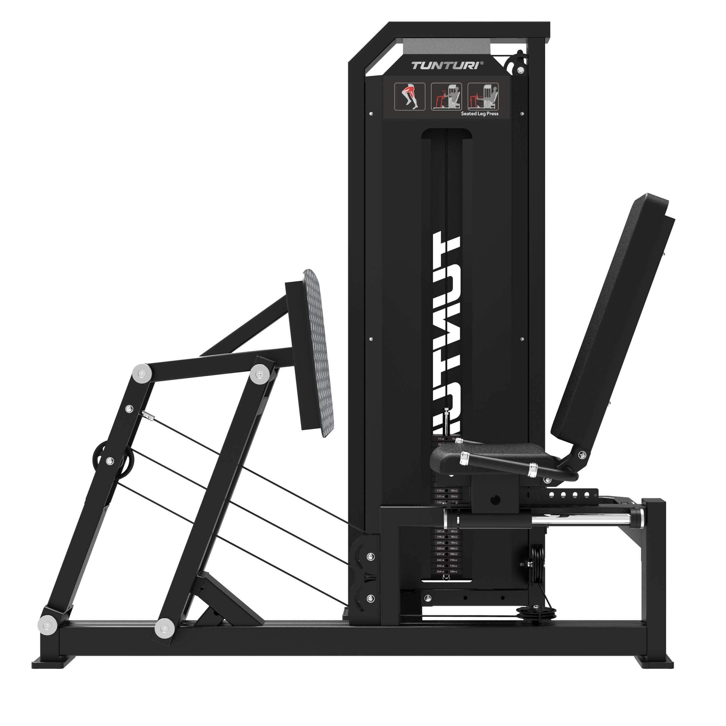 Tunturi Platinum Seated Leg Press / Beinpresse mit Gewichtsstapel 3/7