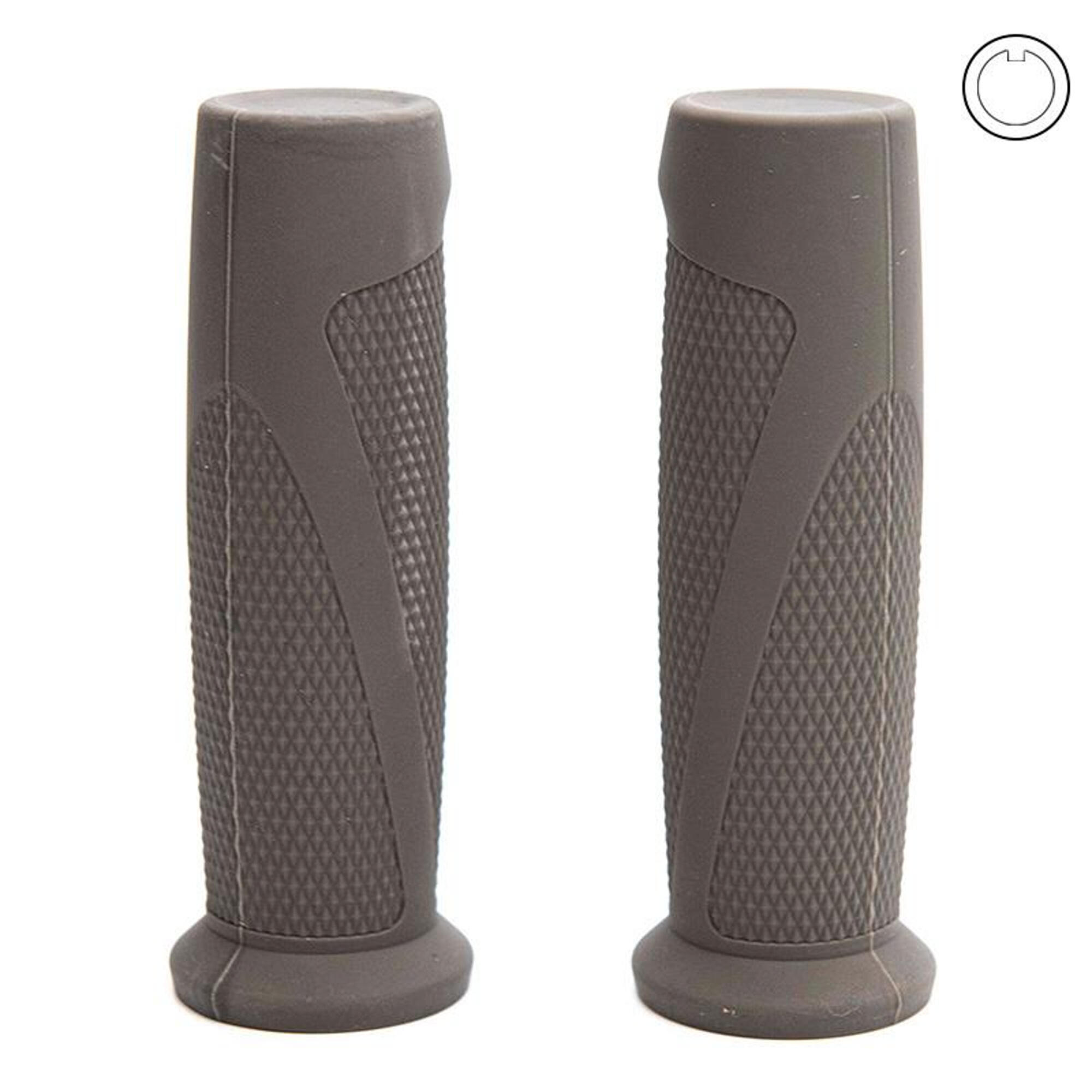 Puños de silicona grises para Ninebot series F y D - 2 uds 3/4