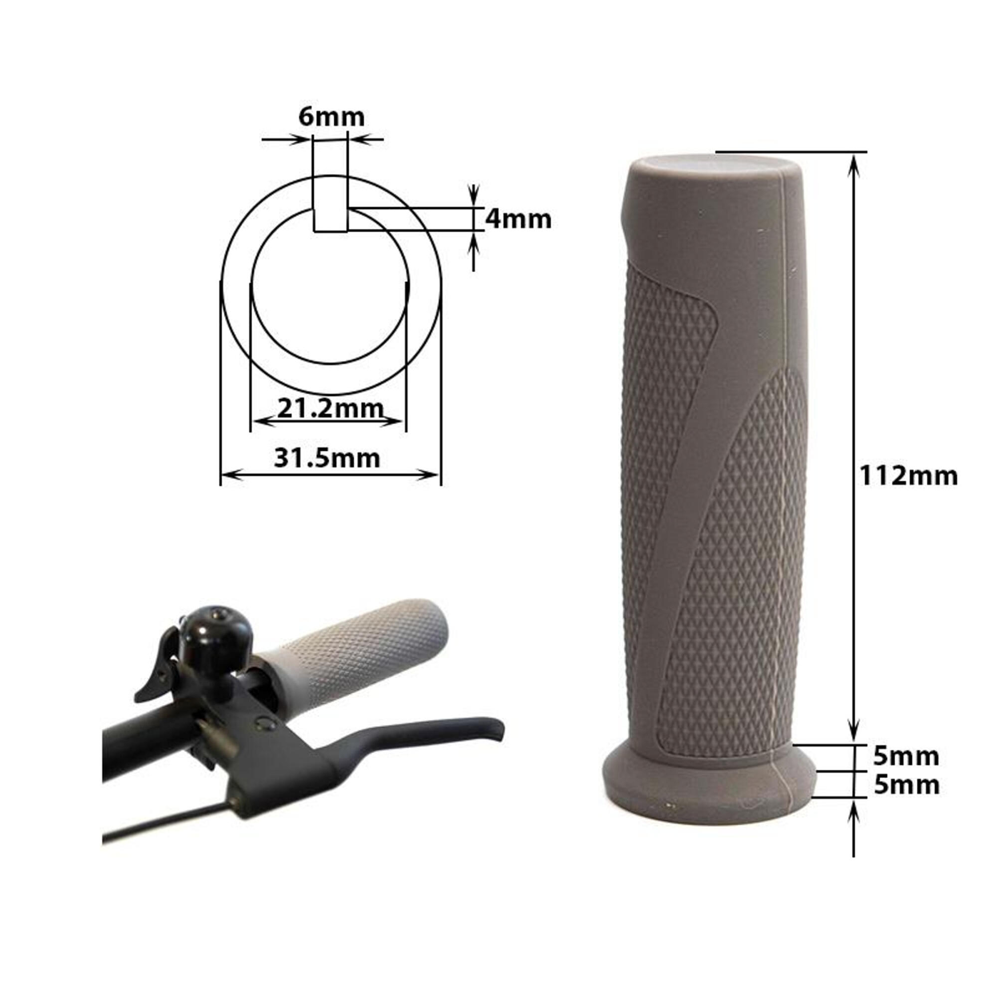Puños de silicona grises para Ninebot series F y D - 2 uds 4/4