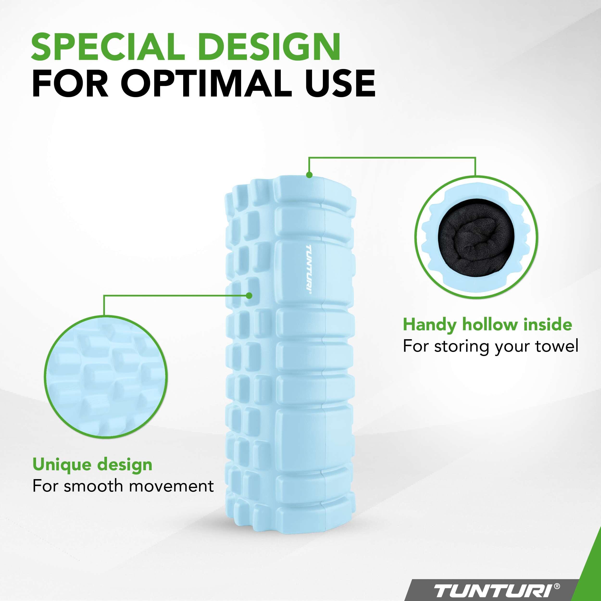 Yoga Grid Foam Roller - 33 cm de long en bleu clair 3/7
