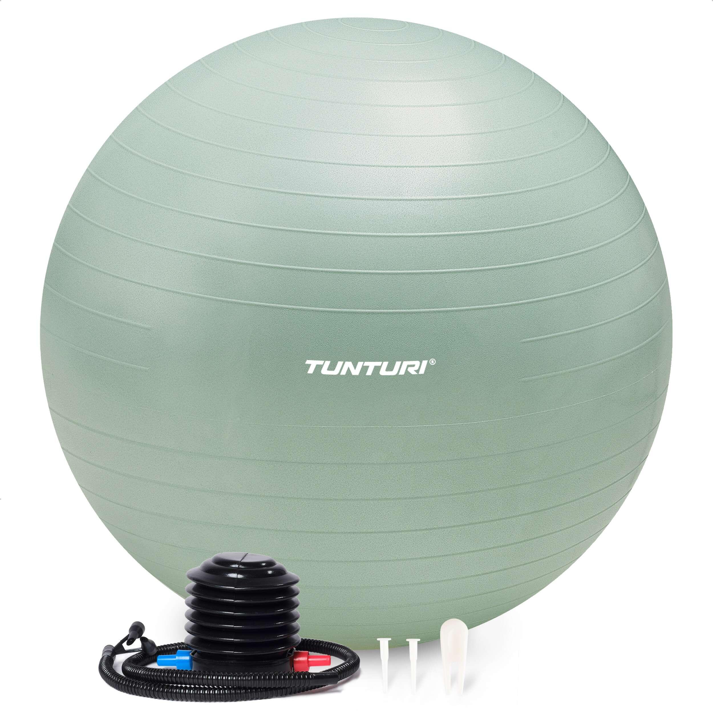 Tunturi - Ballon De Fitness - Ballon De Yoga - Pompe Incluse - Capacité De Charge 220 Kg - Swiss Ball - Vert - 75 Cm - Decathlon