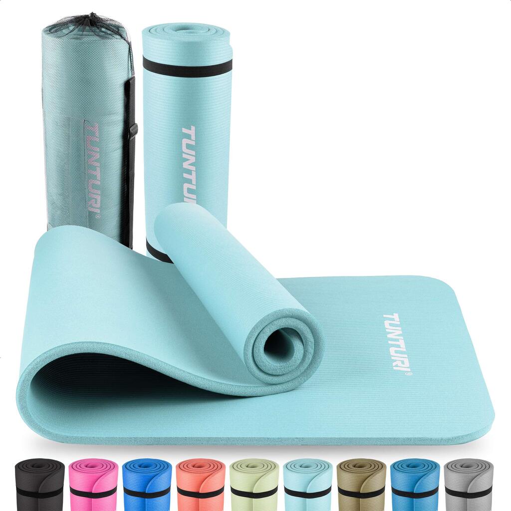 NBR mat 15mm - Thick Pilates sportsmat 180x60x1,5cm - With carry bag - Light