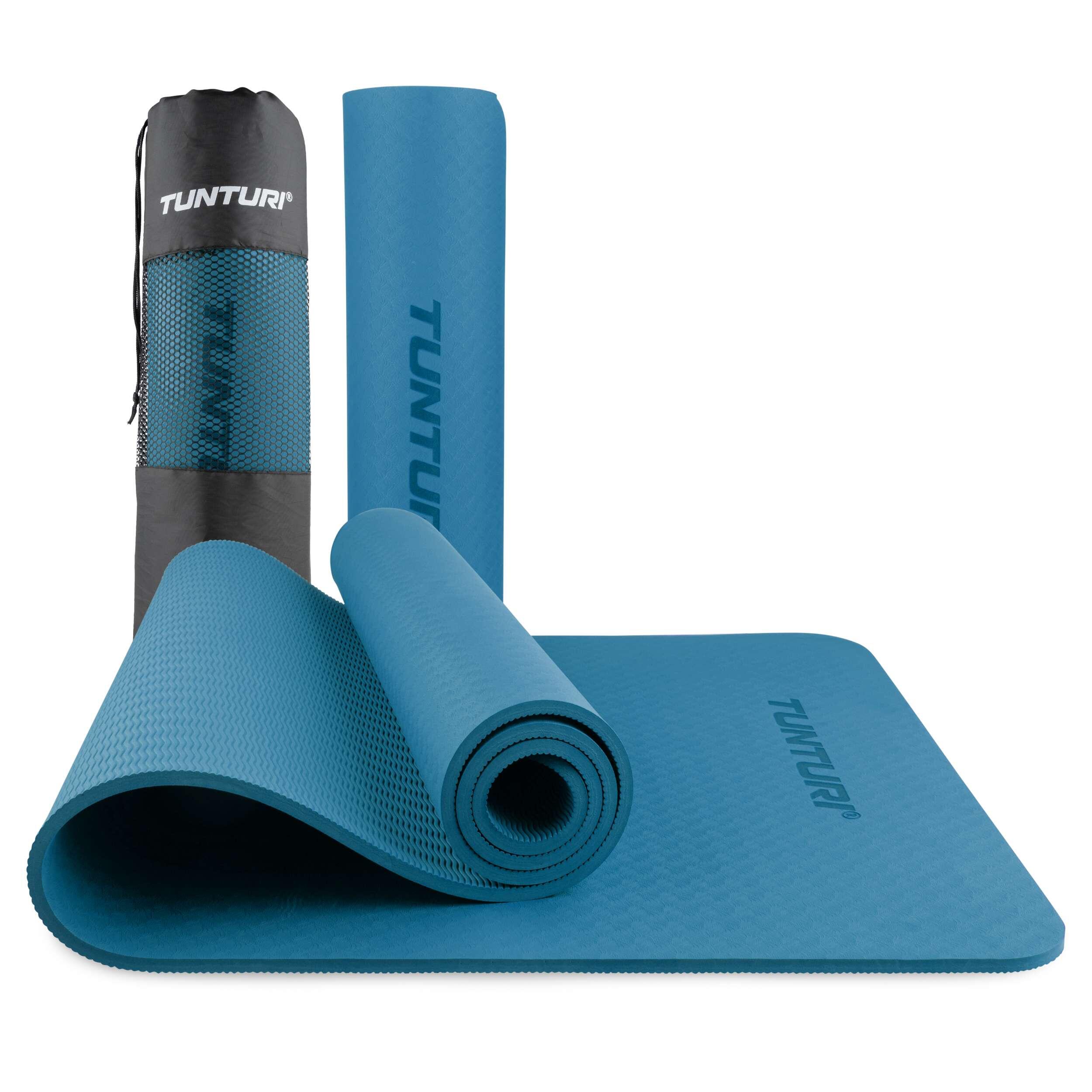 Tunturi - Tapis De Yoga Épais 8mm - Tapis De Gymnastique Antidérapant - Yoga Et Pilates - Tapis De Yoga - Bleu|noir|turquoise|vert - 8 Mm - Decathlon