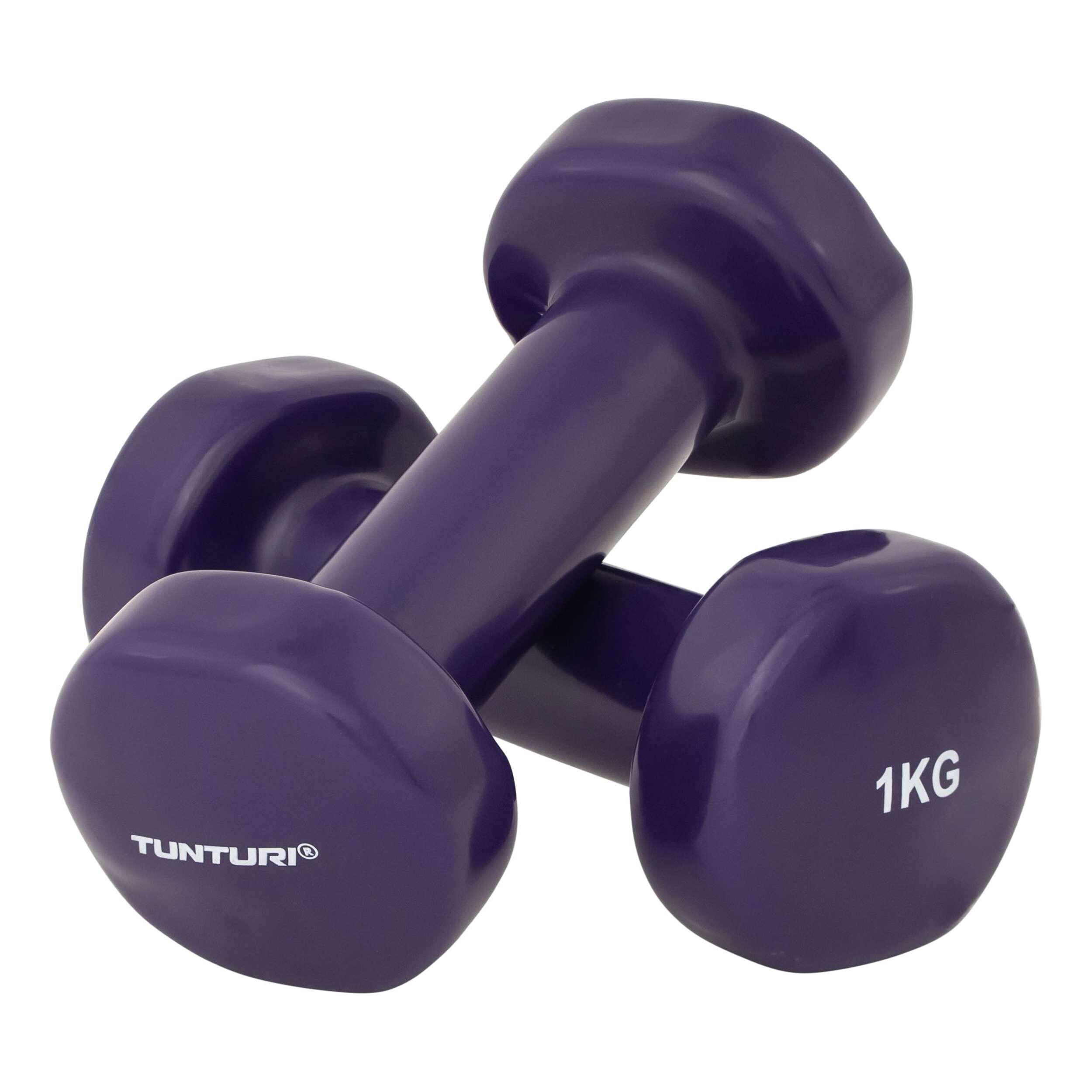 TUNTURI Činka aerobic 2 x 1 kg Vinyl fialová
