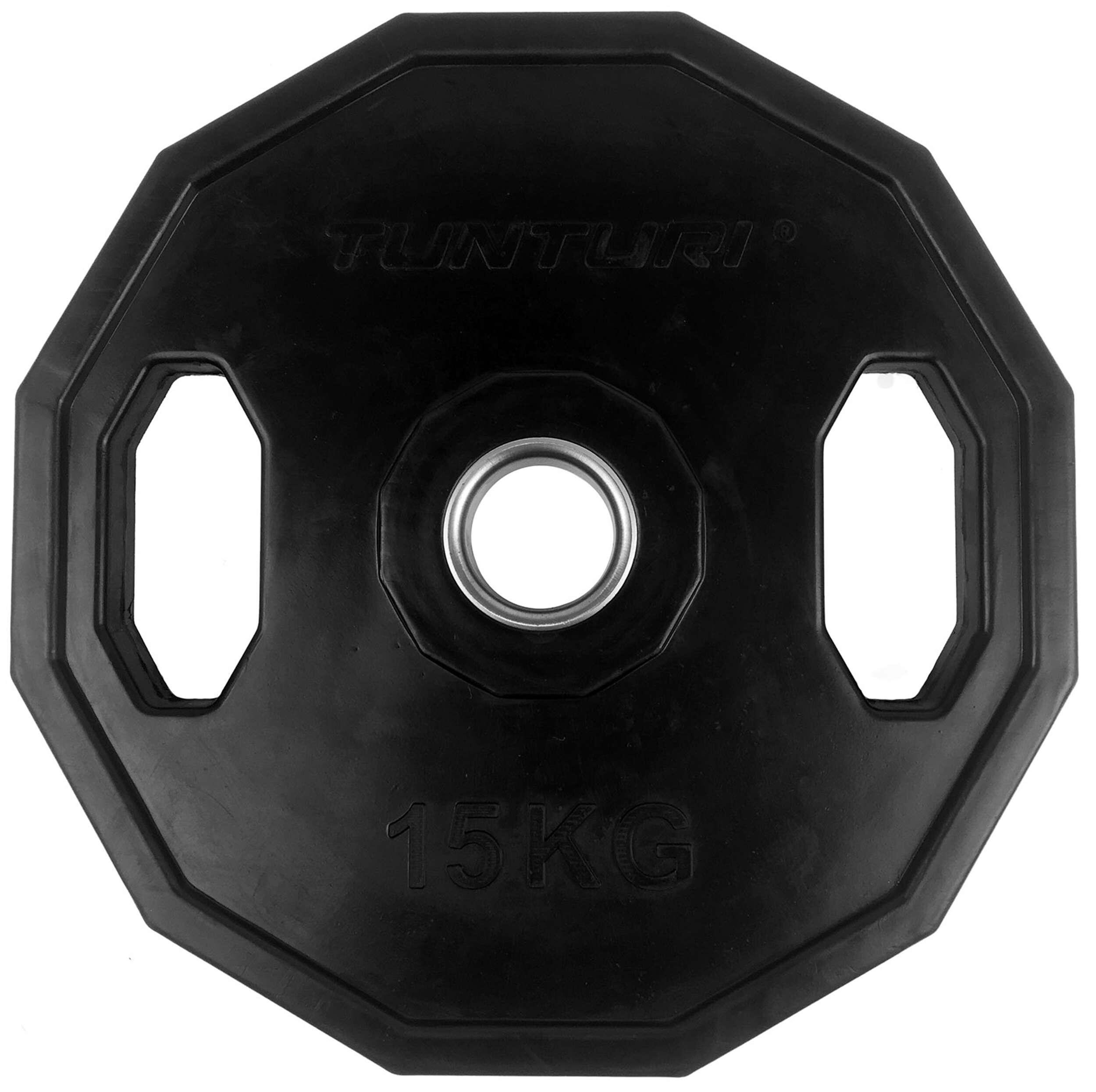 TUNTURI Kotouč olympijský pogumovaný 15 kg hranatý