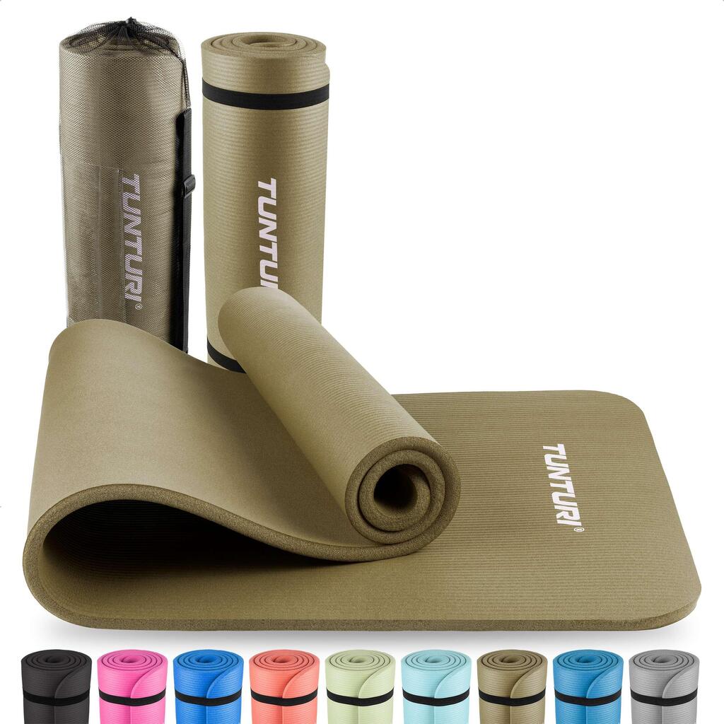 NBR mat 15mm - Thick NBR mat - Pilates sportsmat - 180x60x1,5cm - Army Green