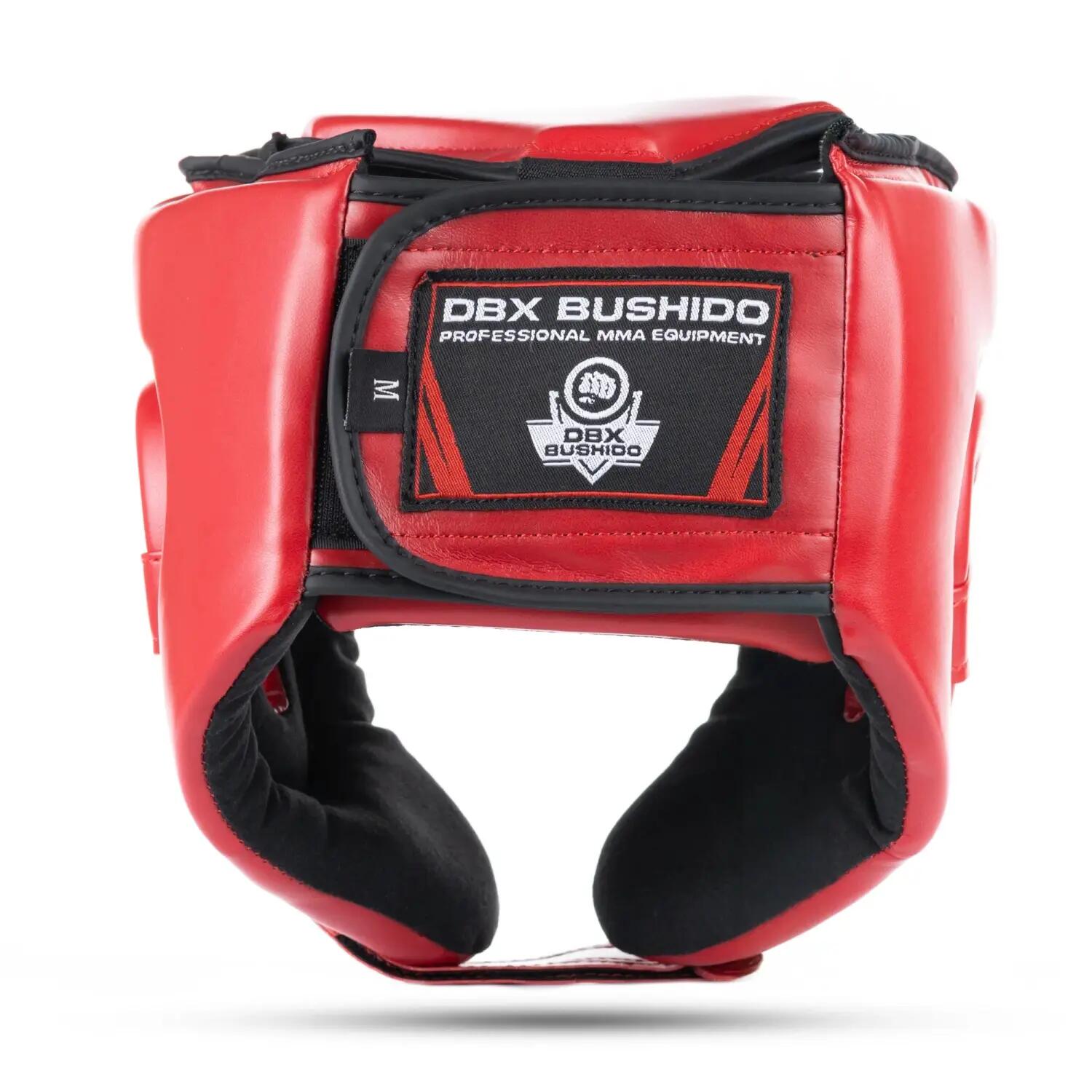 Kask Bokserski Turniejowy czerwony DBX Bushido 5/7