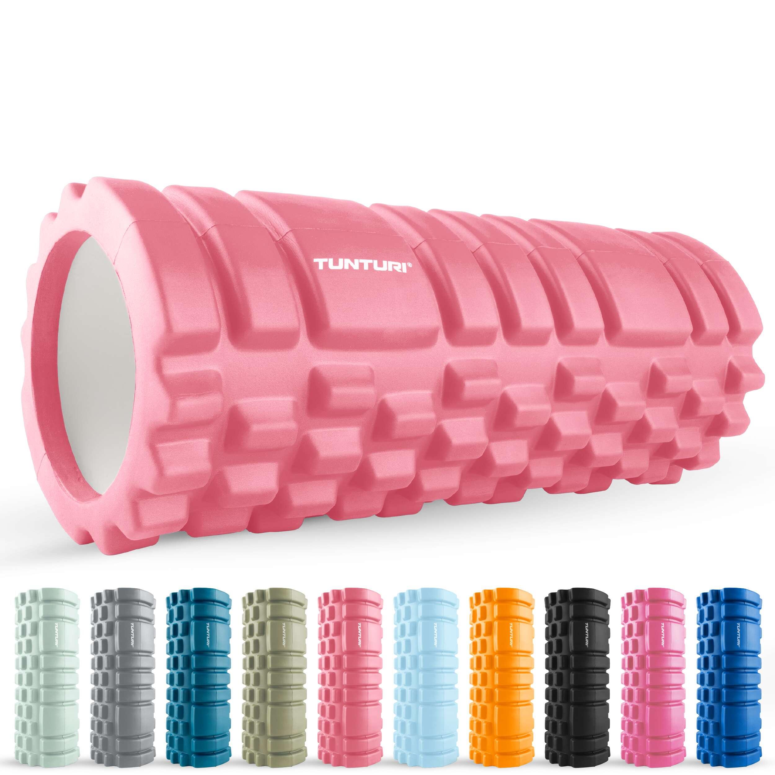 TUNTURI Yoga Grid Foam Roller - Massage Roller 33 cm - Fitness Roller - Rose Gold