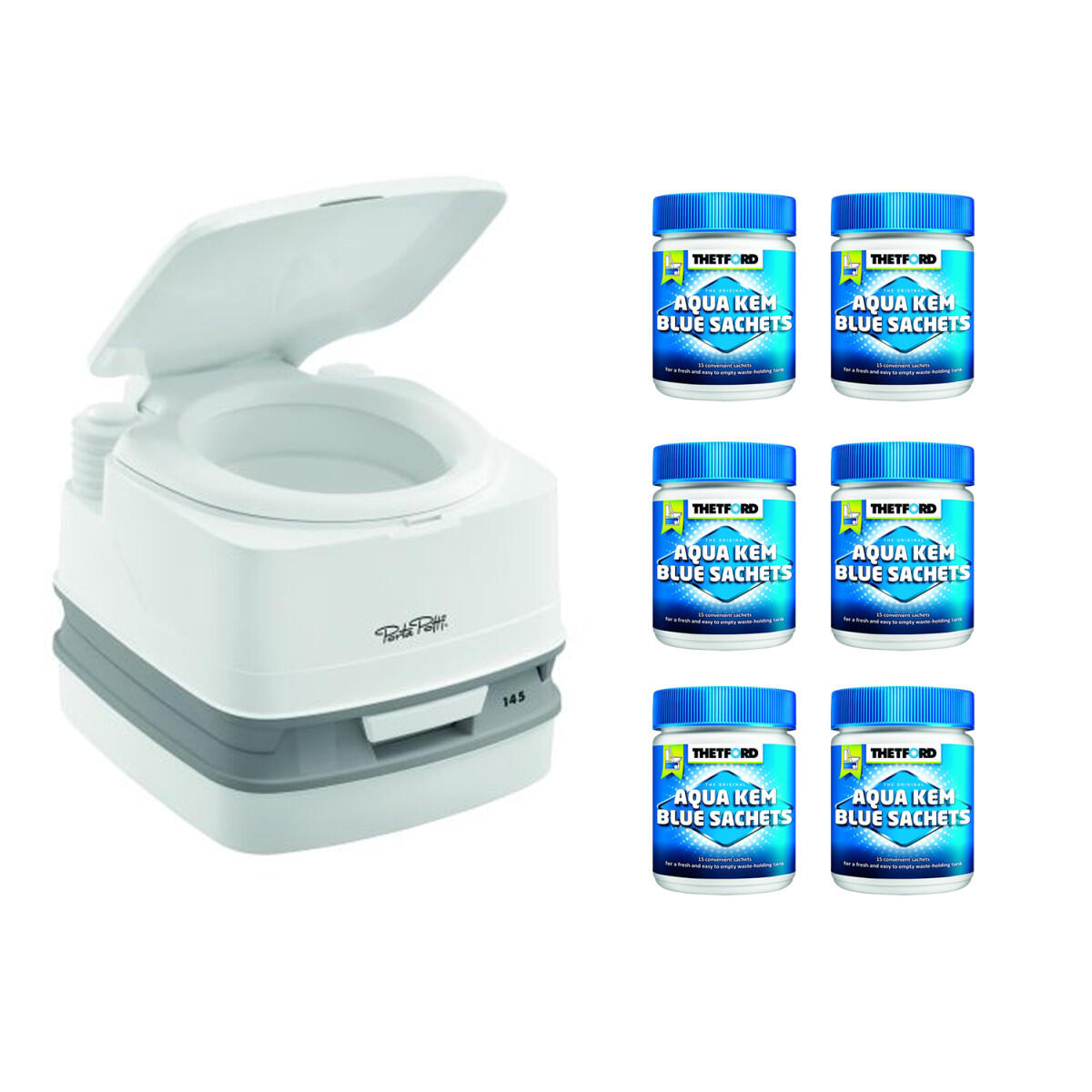 Thetford - Pack Thetford Porta Potti Toilette Portable 12 Litres + 6x15 Sachets - Toilette Chimique - Taille Unique - Decathlon