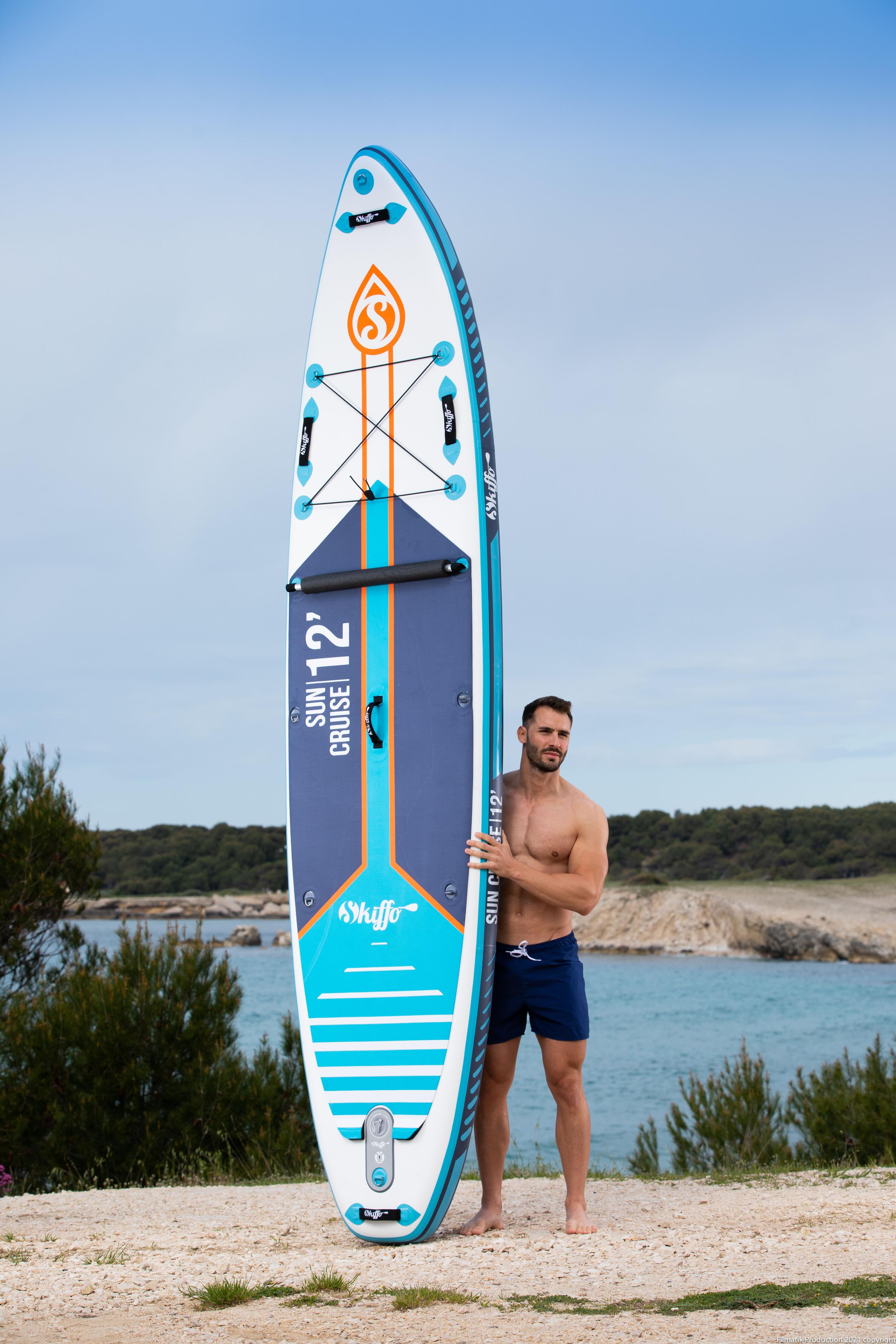 Nadmuchiwany SUP Rodzinny Skiffo SUNCRUISE 12' Dropstitch 365x86x15cm 12'x34"x6" 7/7