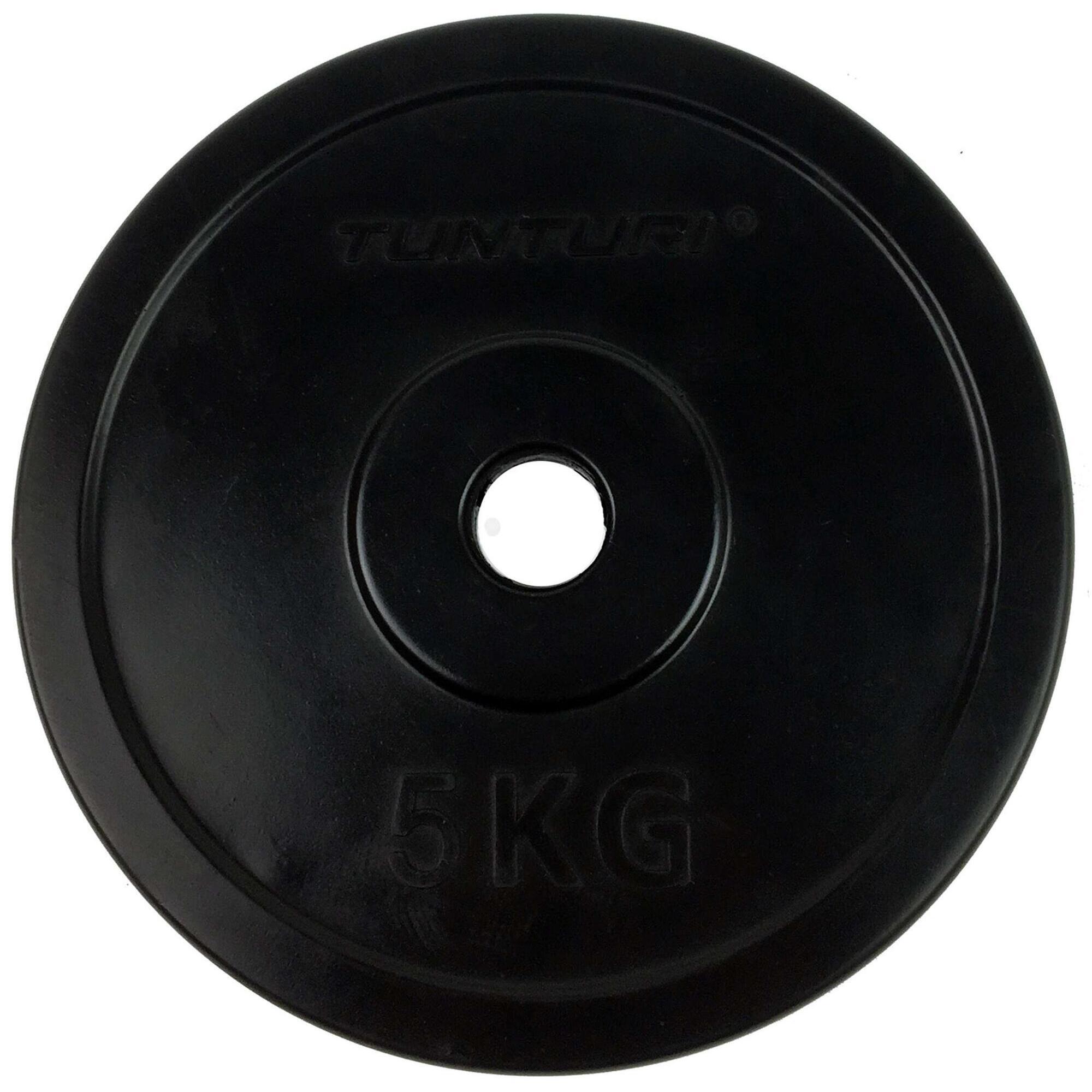 Tunturi - Disque Bumper Caoutchouc 5kg Noir, Unité - Poids De Musculation - Noir - 5 Kg - Decathlon