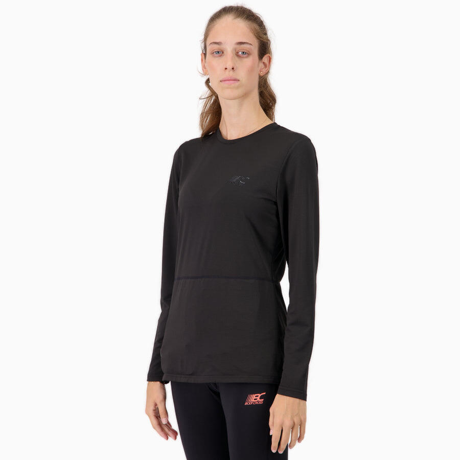 Maglietta riscaldata aderente Donna Escursionismo WARM LONG 4/5