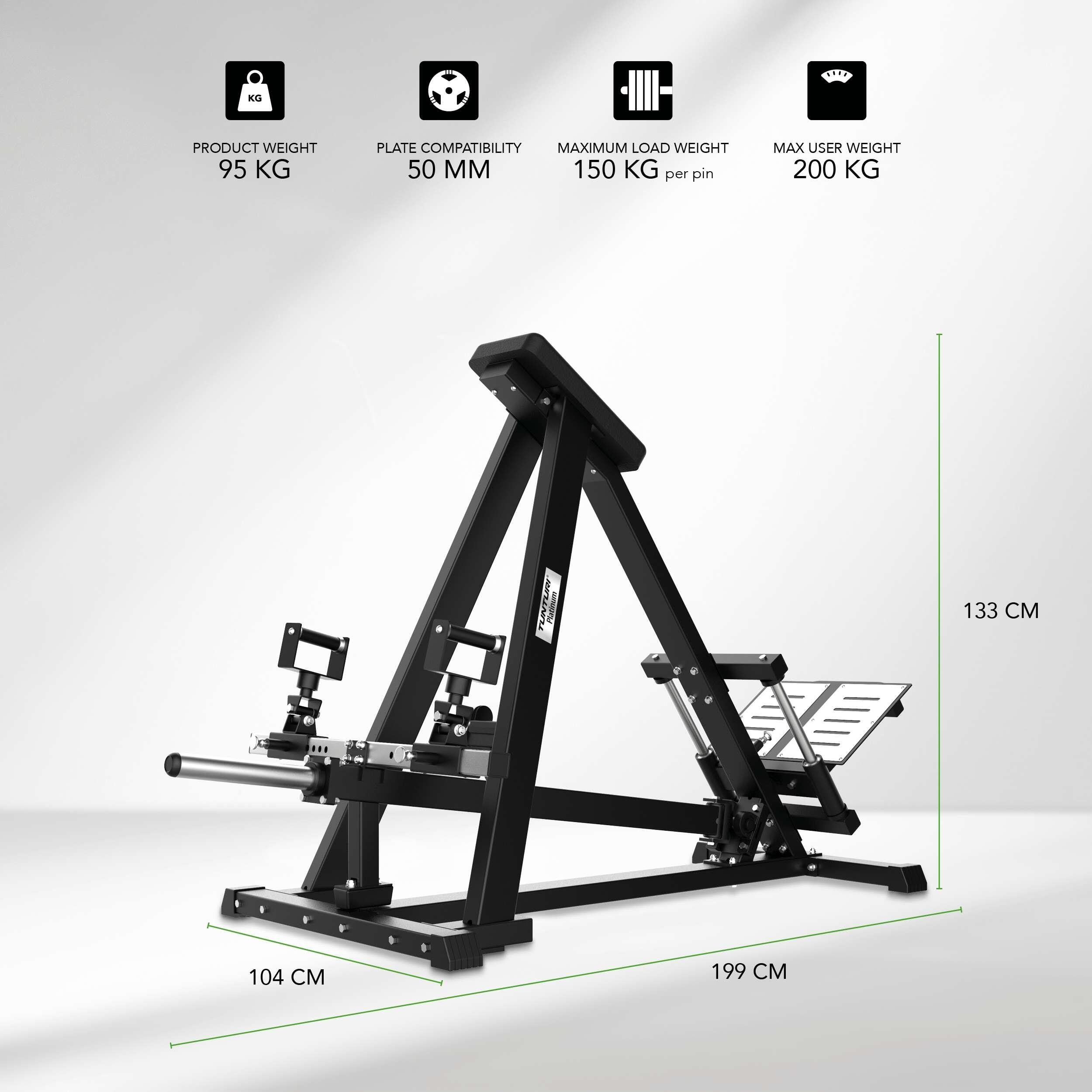Tunturi Platinum Plate Loaded Adjustable T-Bar Row 2/7
