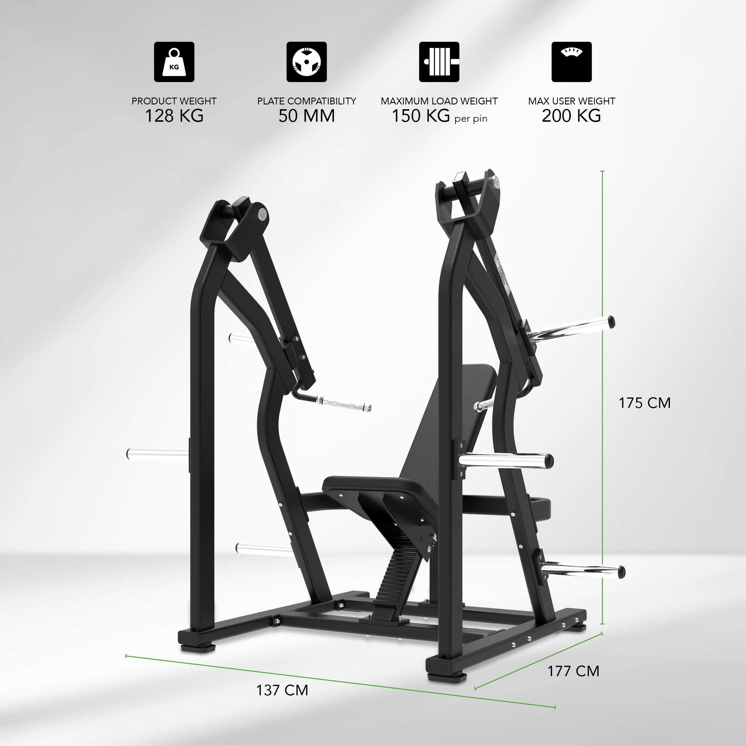 Tunturi Platinum Plate Loaded Shoulder Press 2/6