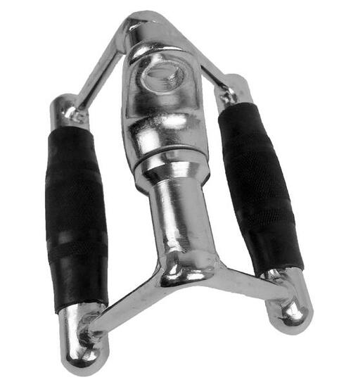 Poignée pour machine musculation rameur rowing aviron chrome