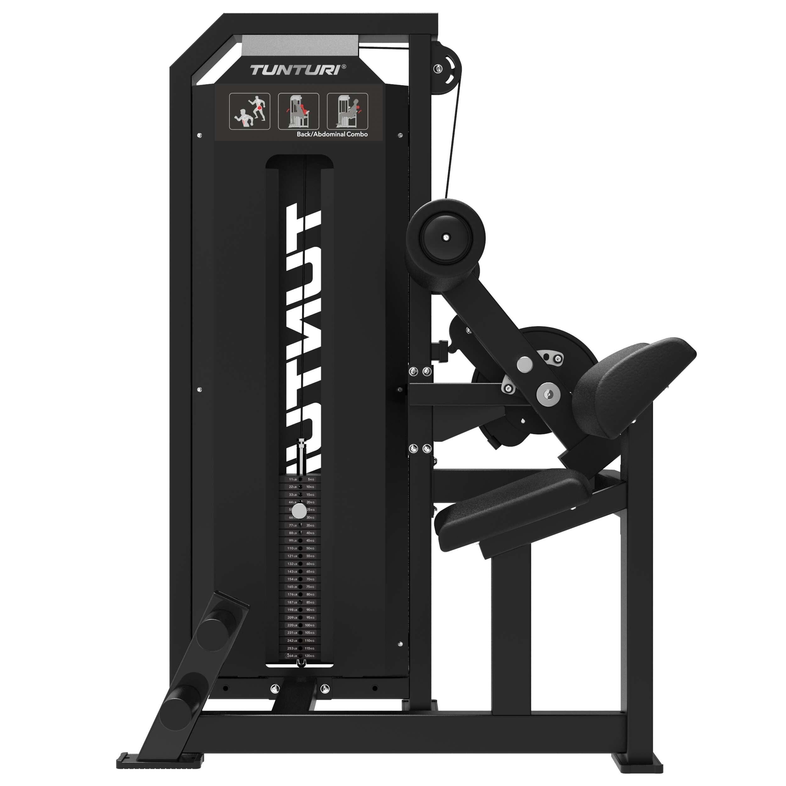Tunturi Platinum Dual Back/Abdominal Combo mit Gewichtsstapel 3/7