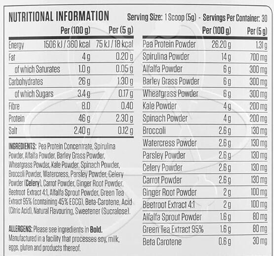Complexe d'aliments - Critical Greens - Citron et Citron Vert 150g 3/3