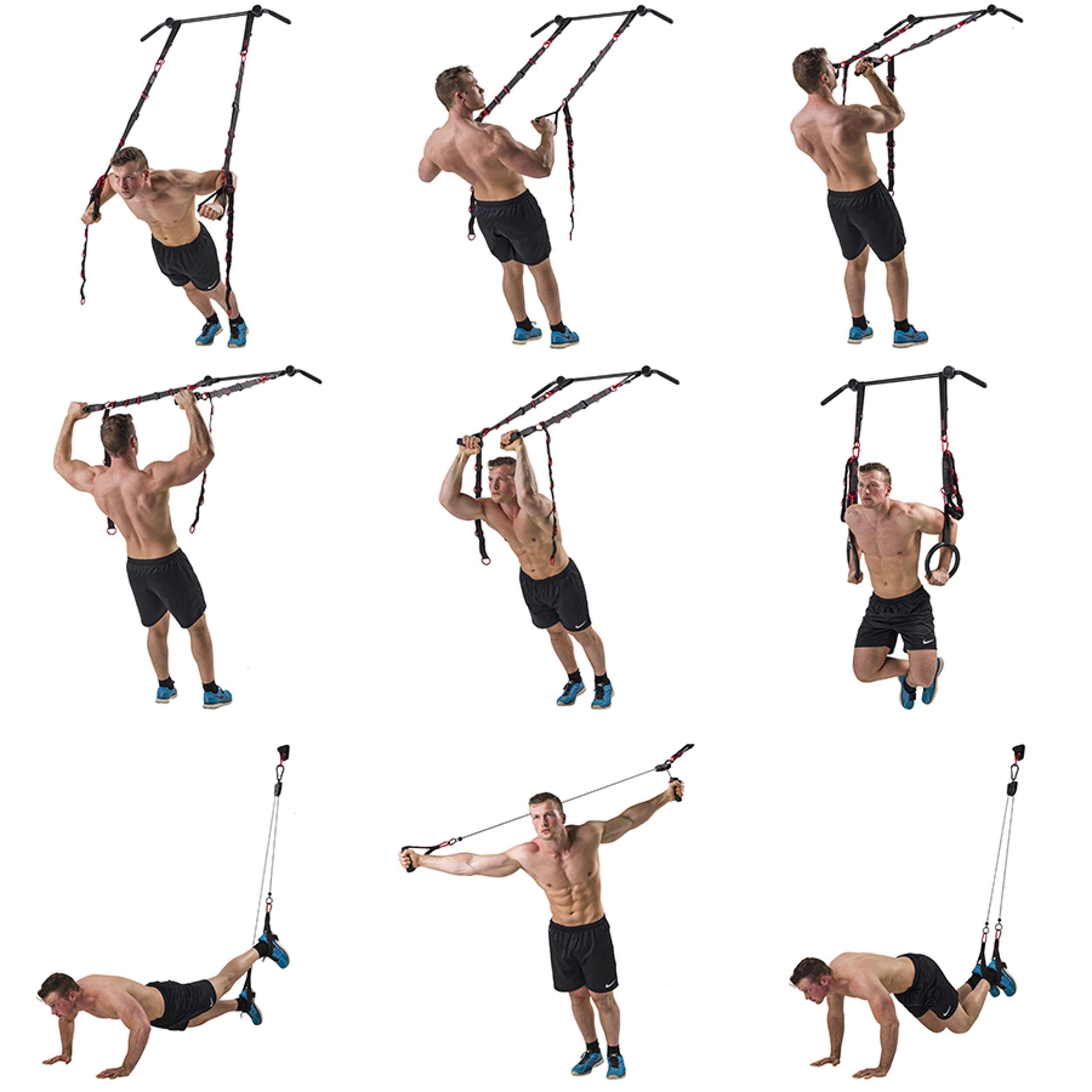 Tunturi Cross Trainer Set Schwarz mit Rot 2/7