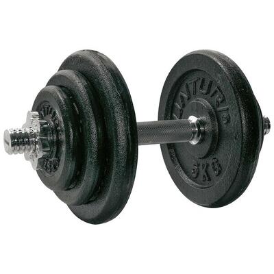 Dumbell gietijzer totaal 20kg - halterset met schroefsluiting - dumbbell set
