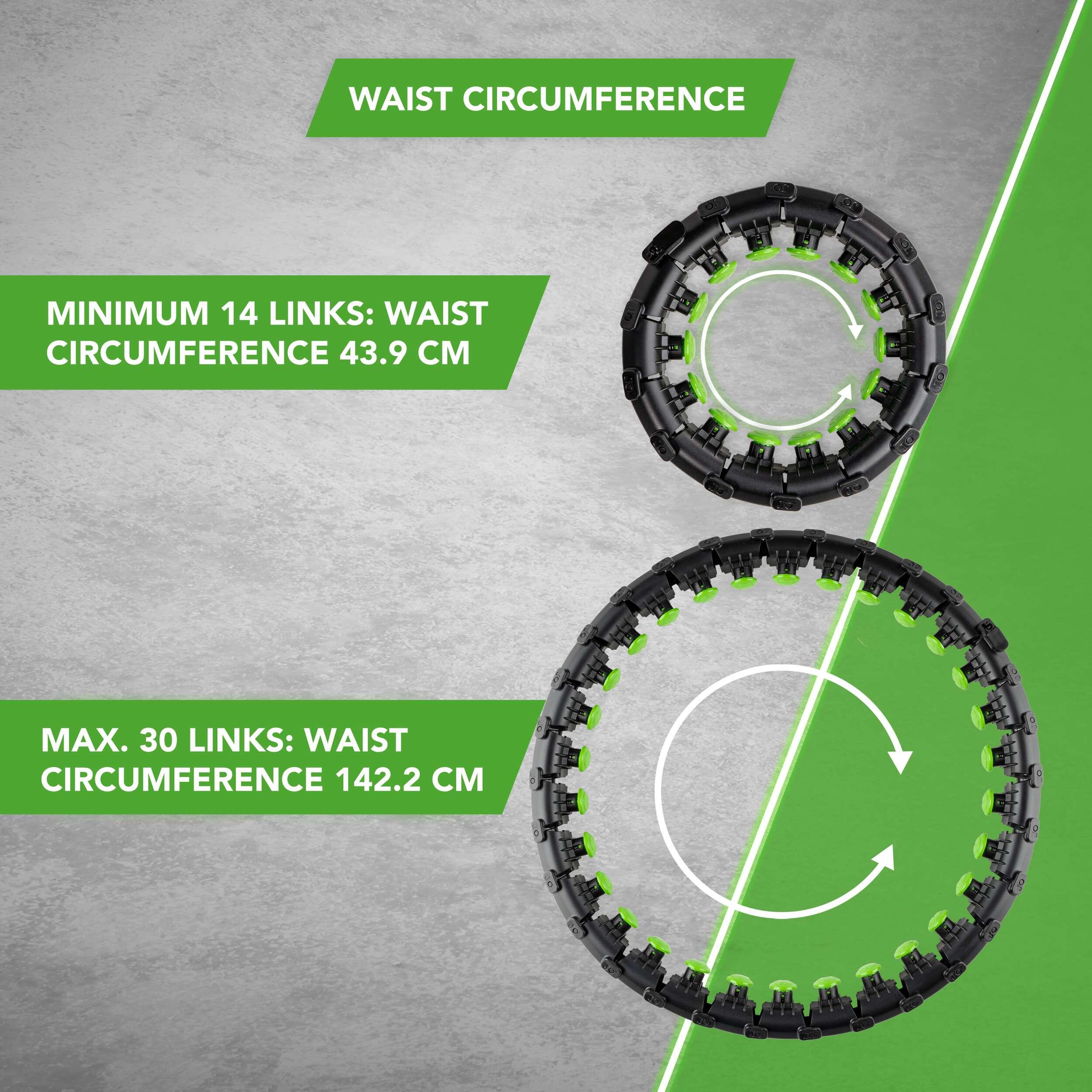 Tunturi Adjustable Hula Hoop 0.4 kg Black Wide with Massage Nodes