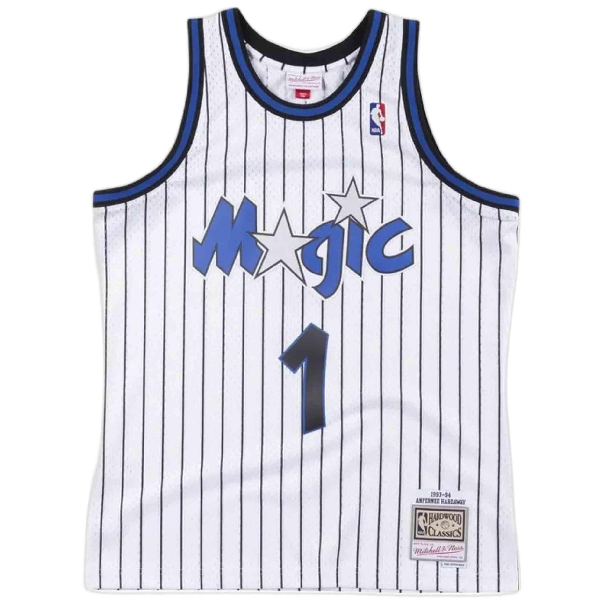 Maillot de basket Mitchell & ness modèle SMJYAC18096-OMAWHIT93AHA pour homme 4/4