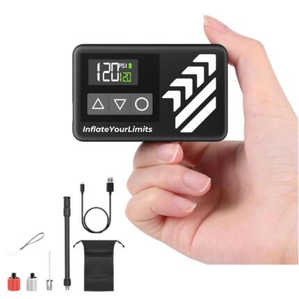 Mini kompresor pompka rower elektryczna 120 PSI 108 g LED USB-C