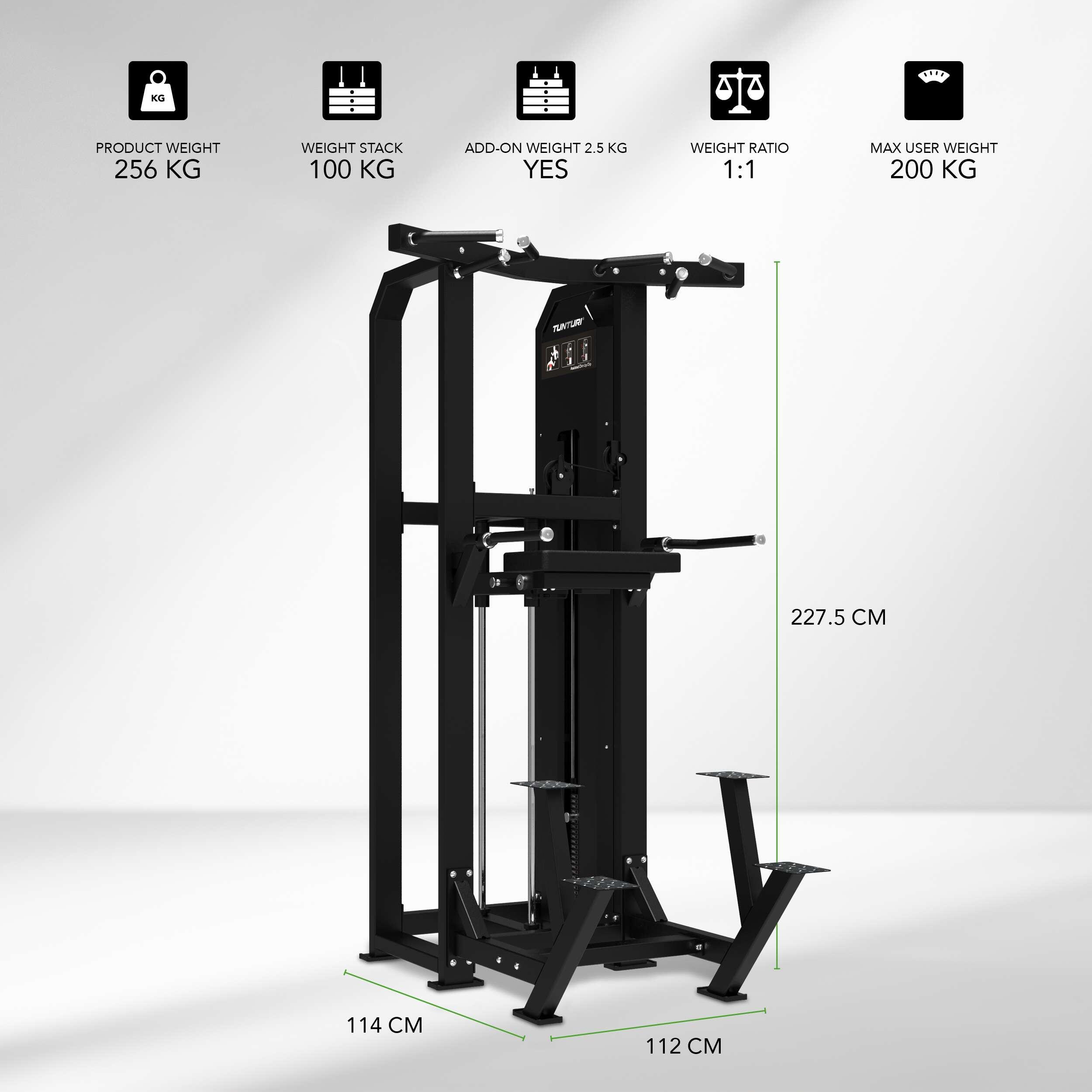 Tunturi Platinum Dual Assisted Chin Up & Dip Pull-Up Station 2/7