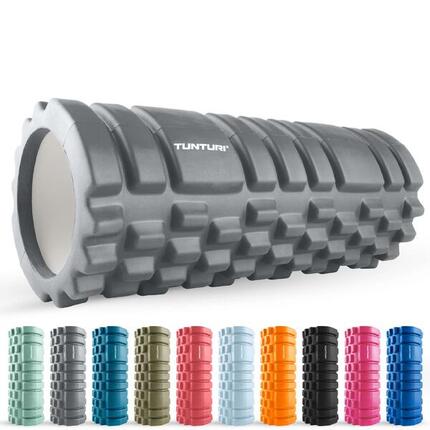 Yoga Grid Foam Roller - 33 cm lang in Grau - Inkl. kostenlose Fitness-App