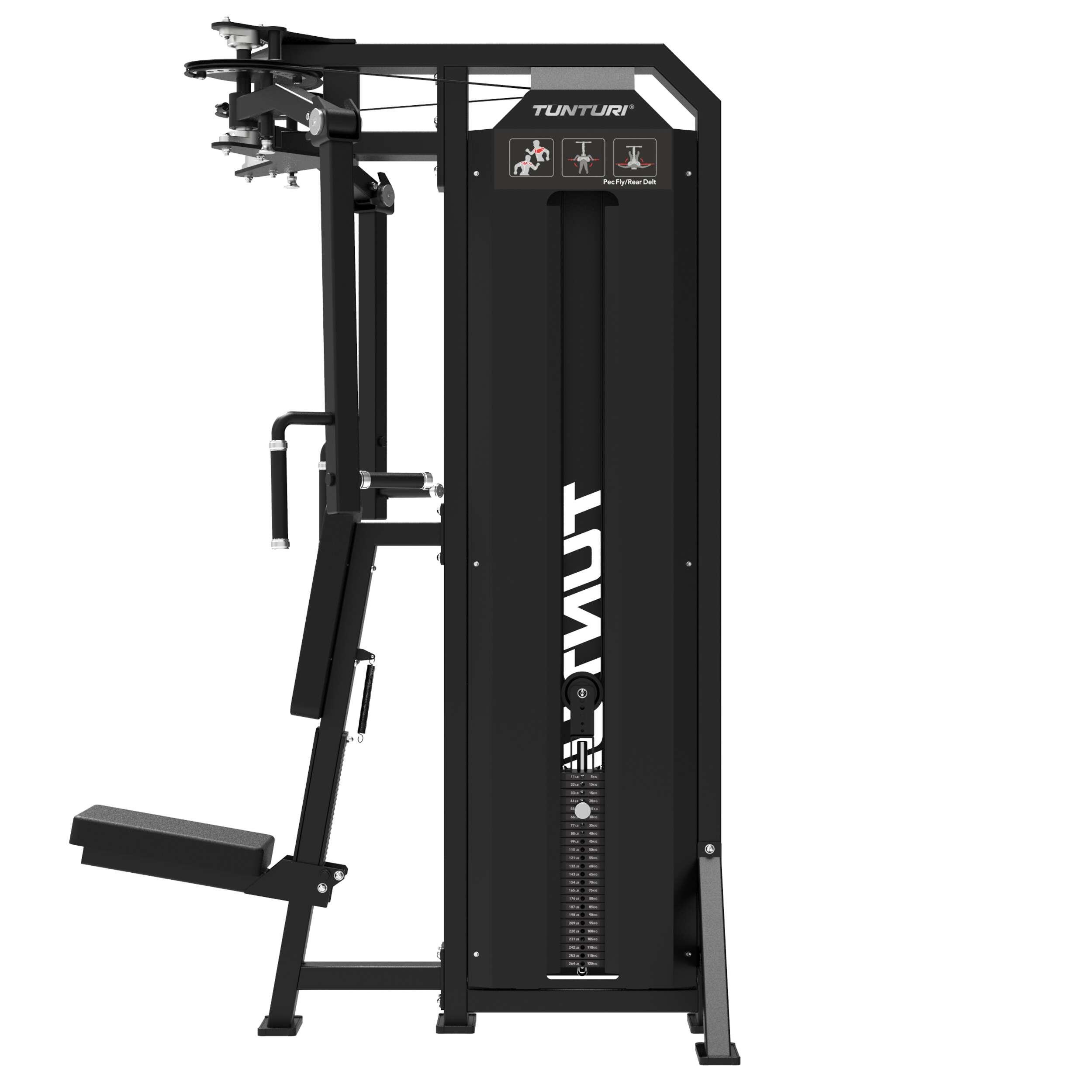 Tunturi Platinum Dual Pec Fly/Rear Delt mit Gewichtsstapel 3/7