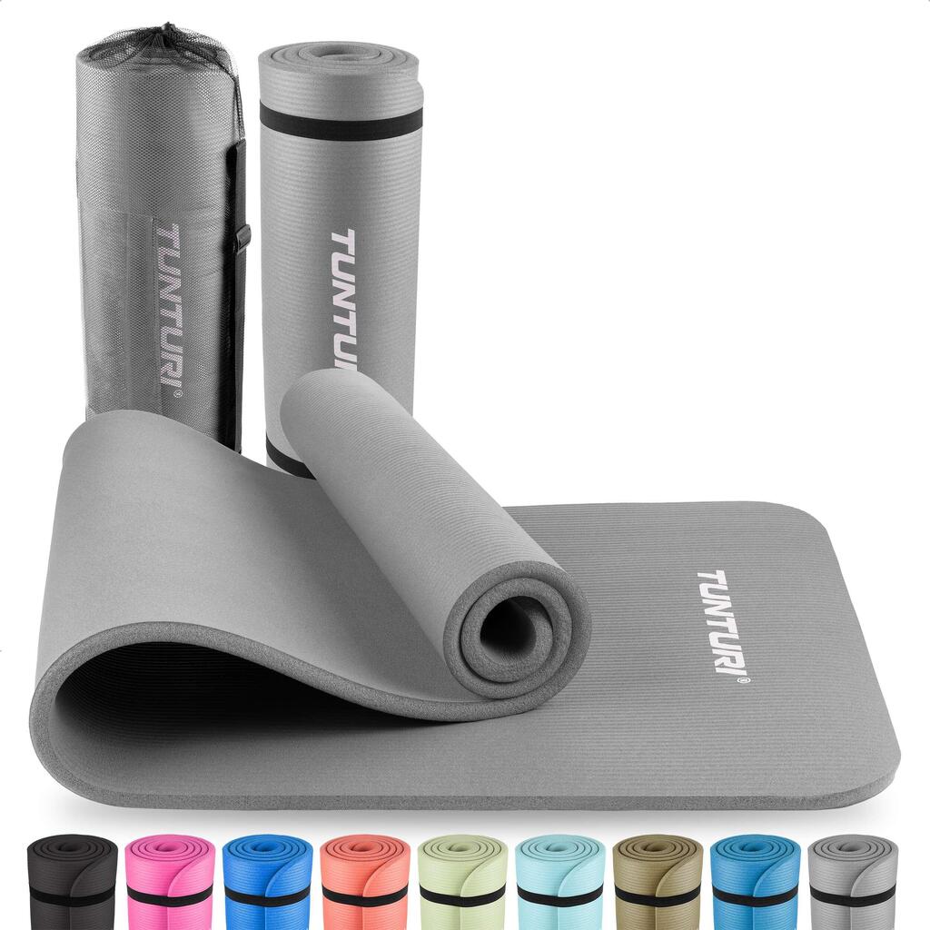 NBR mat 15mm - Thick NBR mat - Pilates sportsmat - 180 x 60 x 1,5cm - Grey