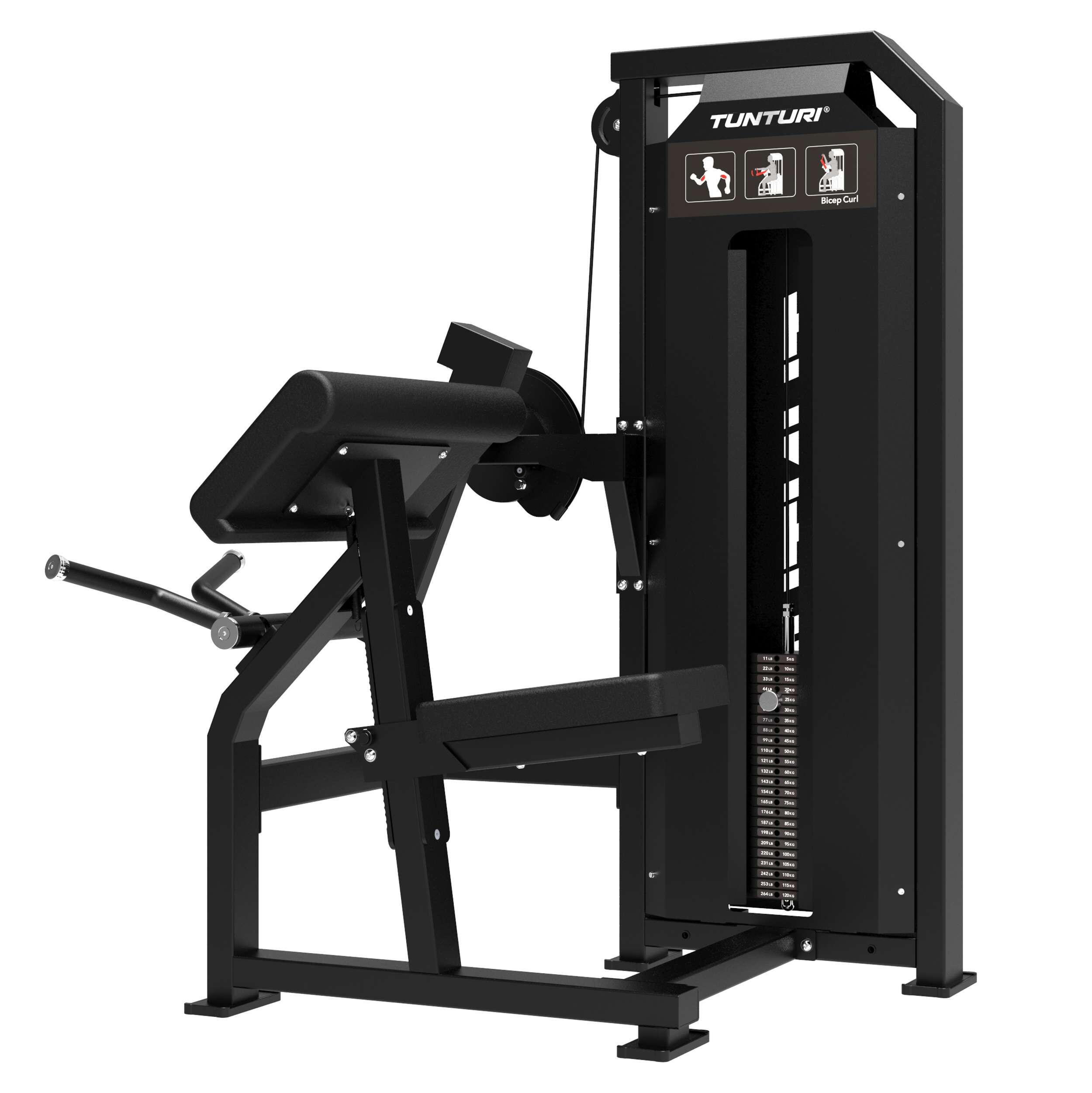 Tunturi Platinum Bicep Curl with Weight Stack 3/7