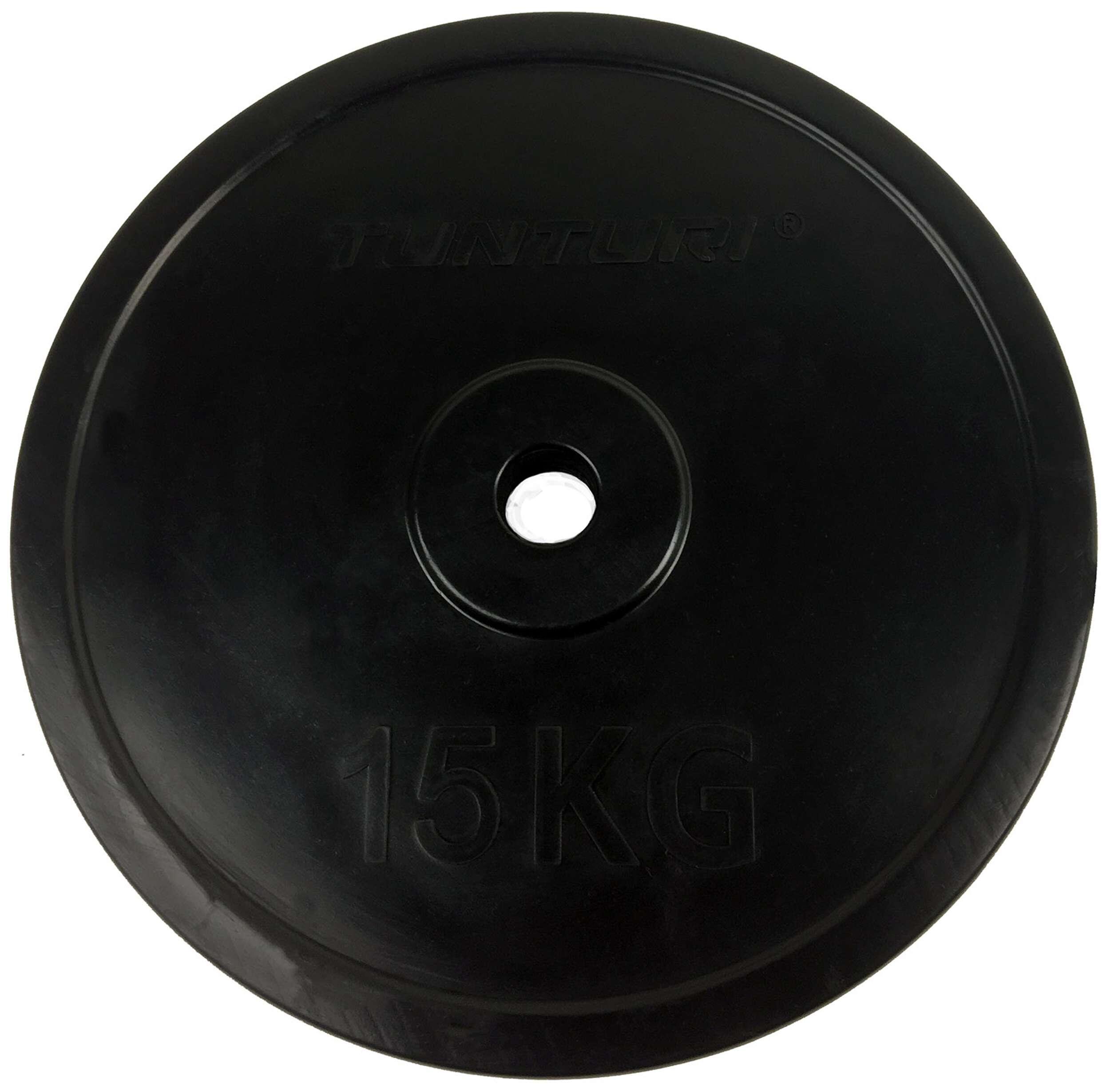 TUNTURI Rubber Plate 15.0kg, Single plate